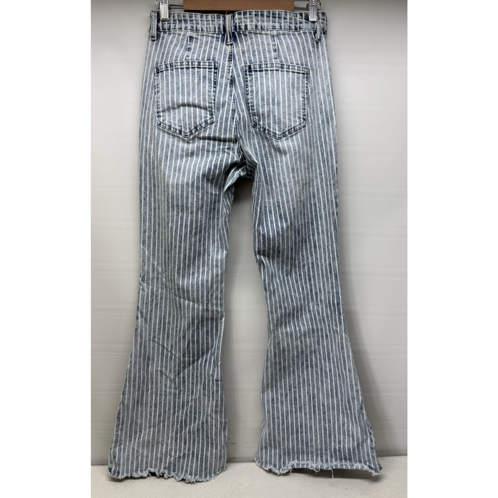 WILLOW & ROOT The Flared Out Jeans Womens 28x30 Striped High Rise Flare Jeans
